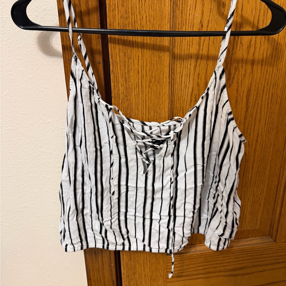Kendall & Kylie Black and White Striped Camisole